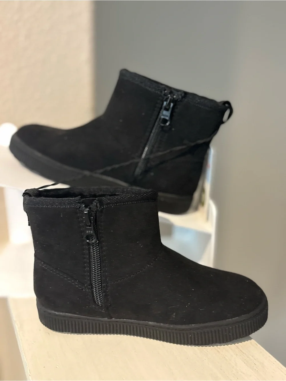 Cat & Jack Toddler Girls Arlo Zipper Shearling Style Boots ARLO Size 11 NEW